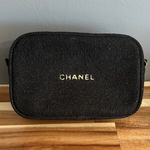 CHANEL Black cosmetics bag